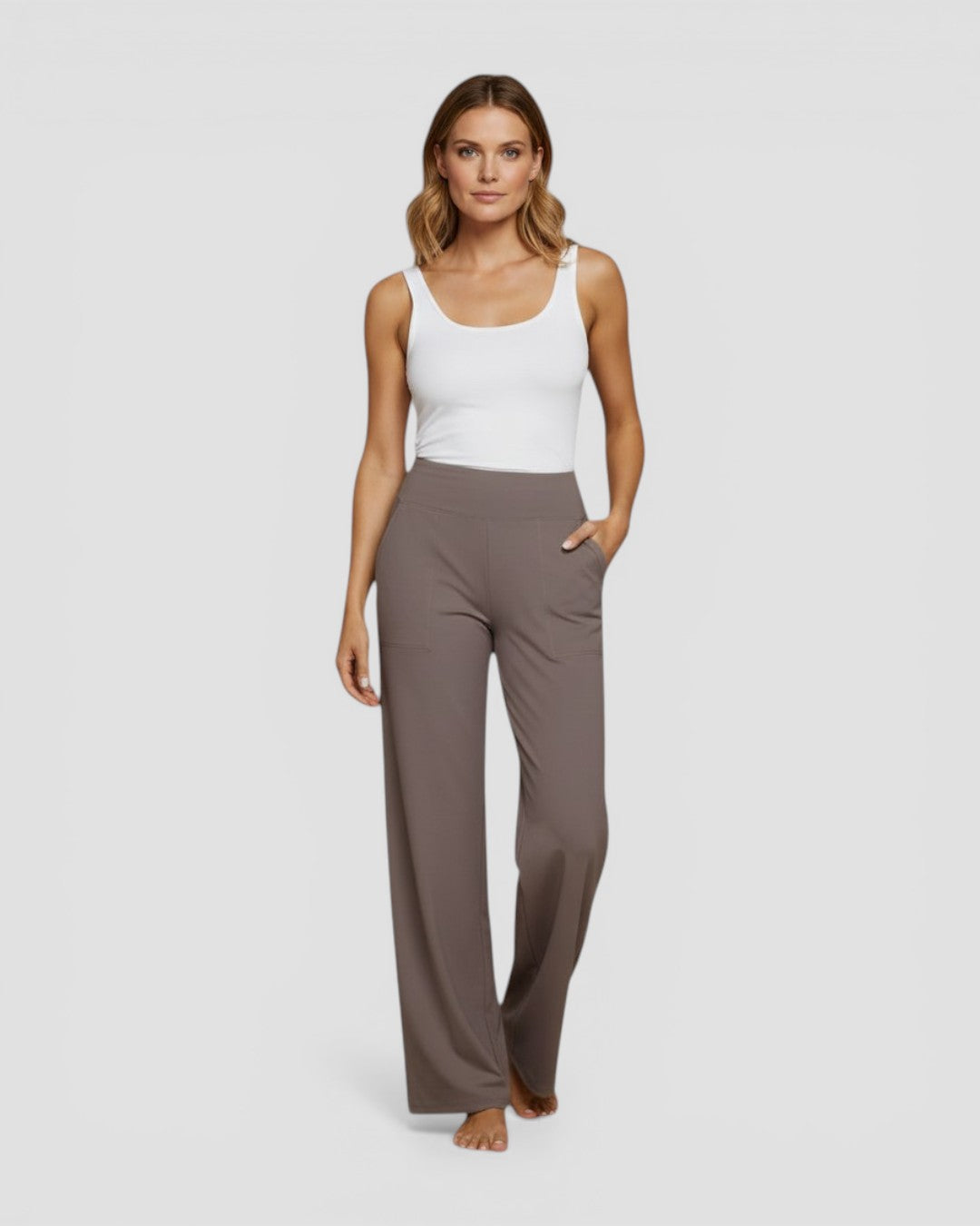 Jensen og Madsen | Dame Komfortable Strækbukser Elastisk Løs Pasform