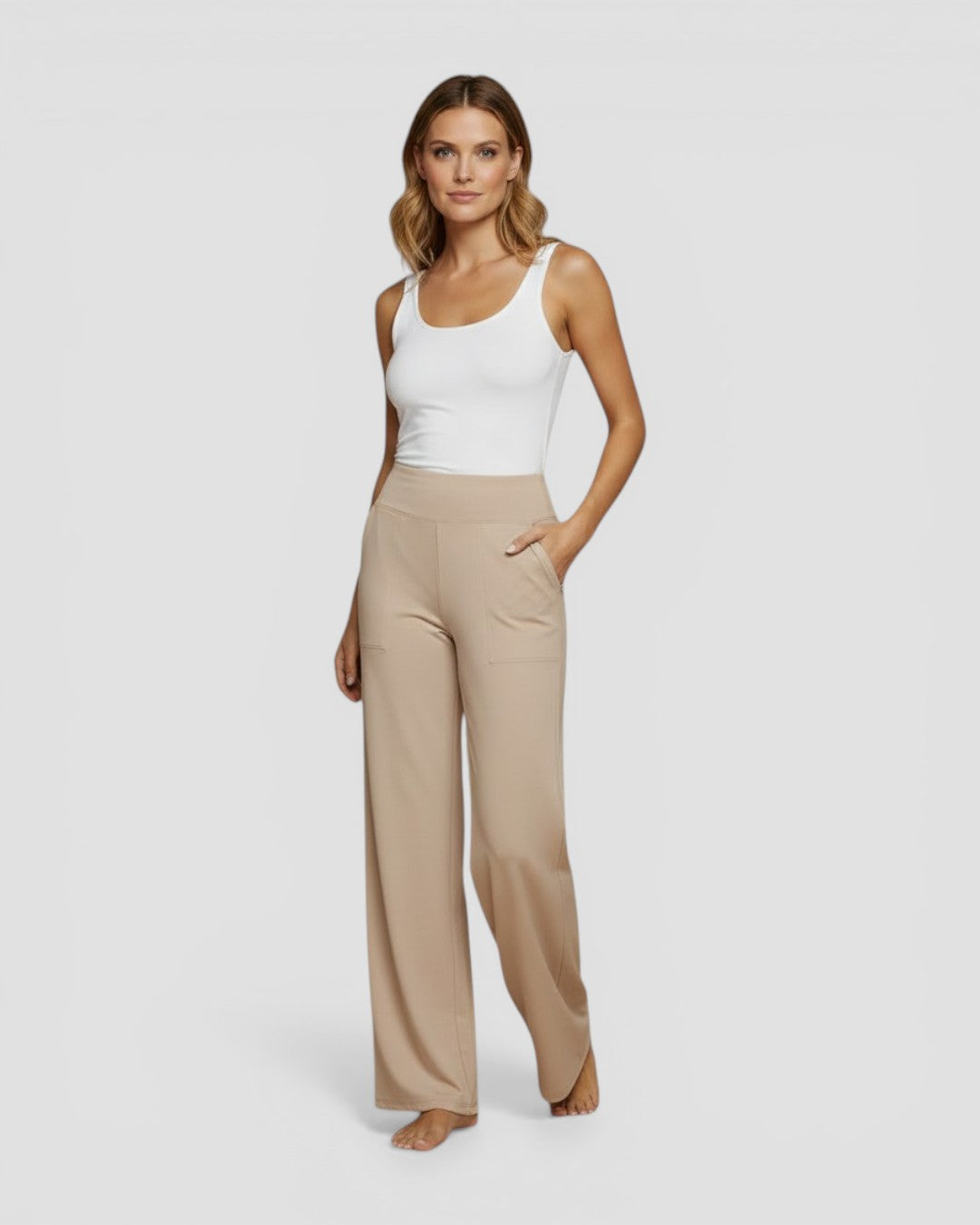 Jensen og Madsen | Dame Komfortable Strækbukser Elastisk Løs Pasform