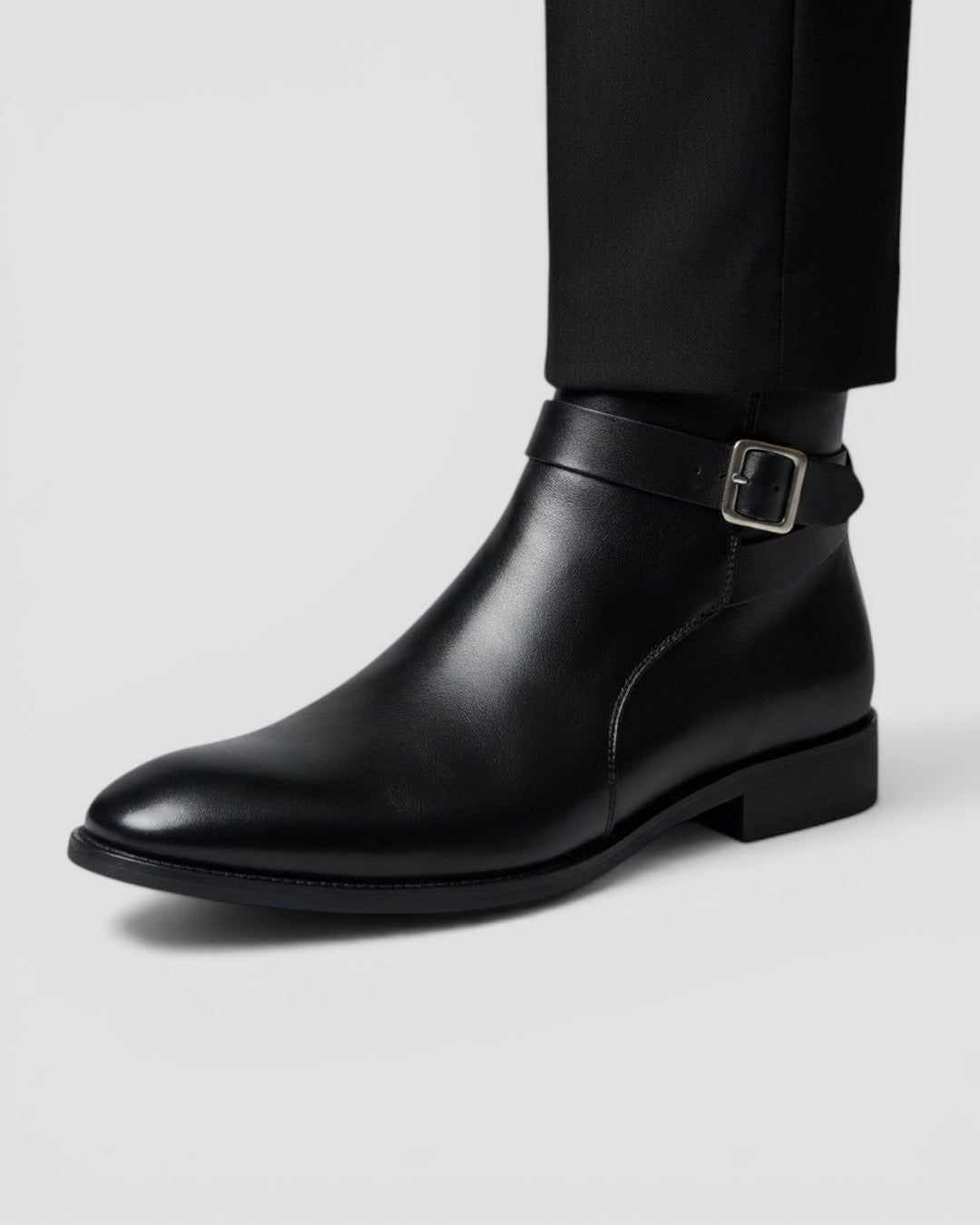 Herre Ankelstøvler i Splitlæder med Lynlås og Vandtæt Design