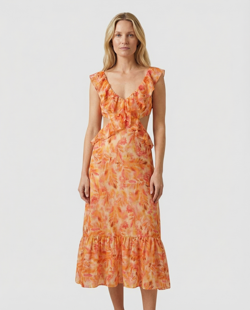 Jensen og Madsen | Dame blomster maxi kjole komfortabel let sommer outfit