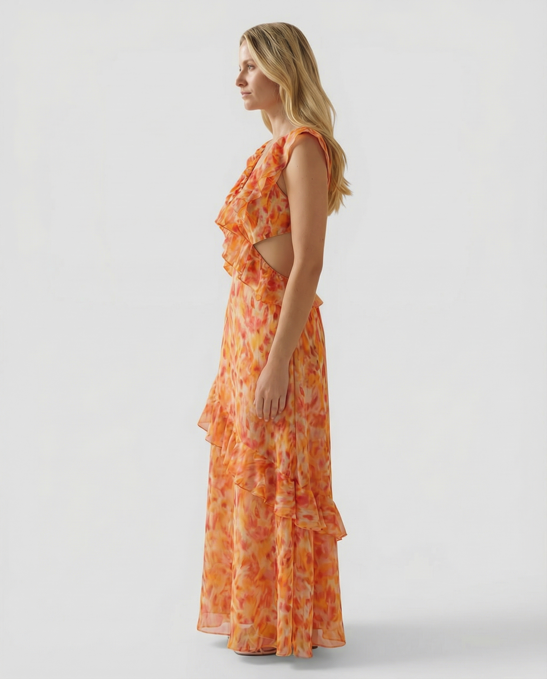 Jensen og Madsen | Dame blomster maxi kjole komfortabel let sommer outfit