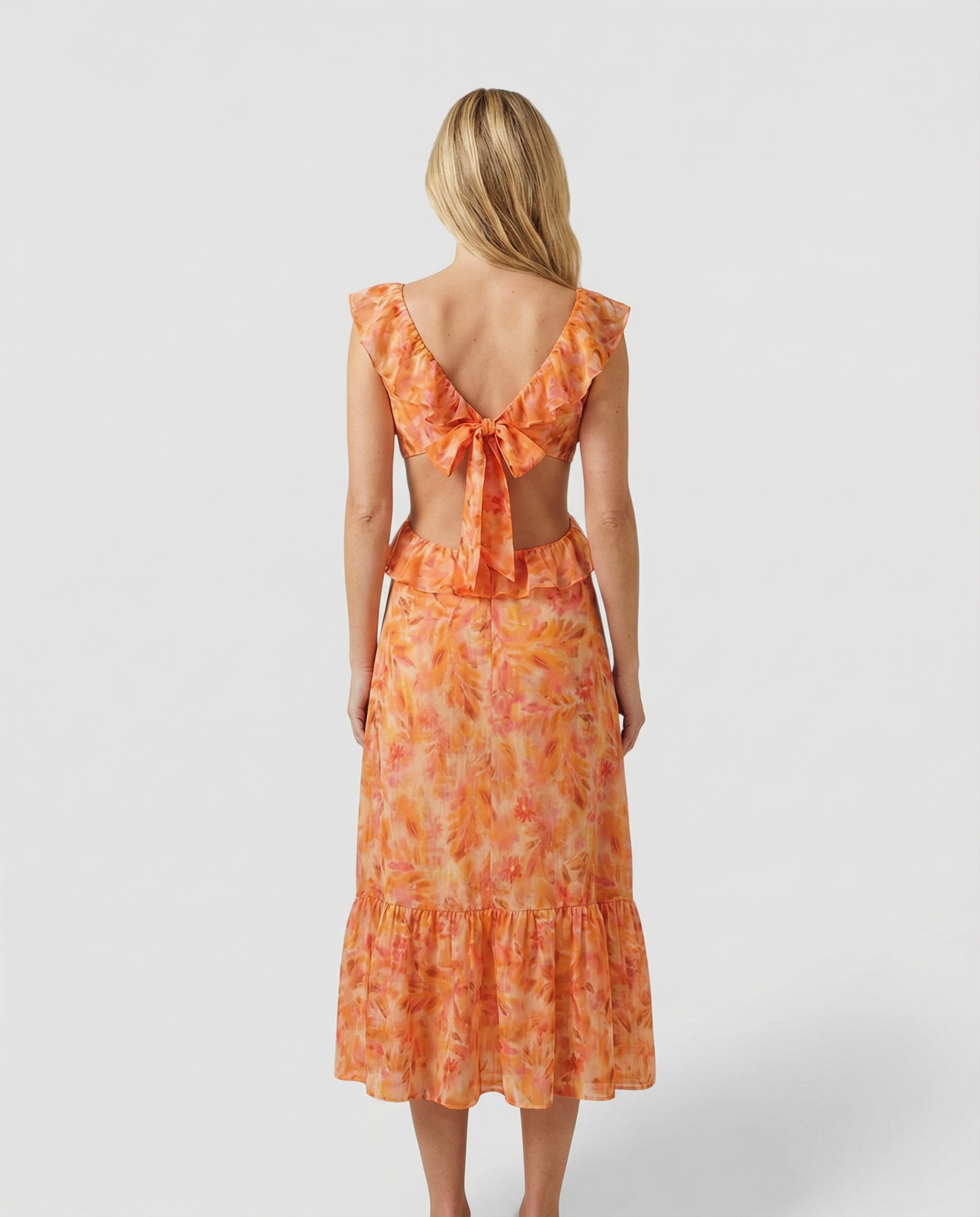 Jensen og Madsen | Dame blomster maxi kjole komfortabel let sommer outfit