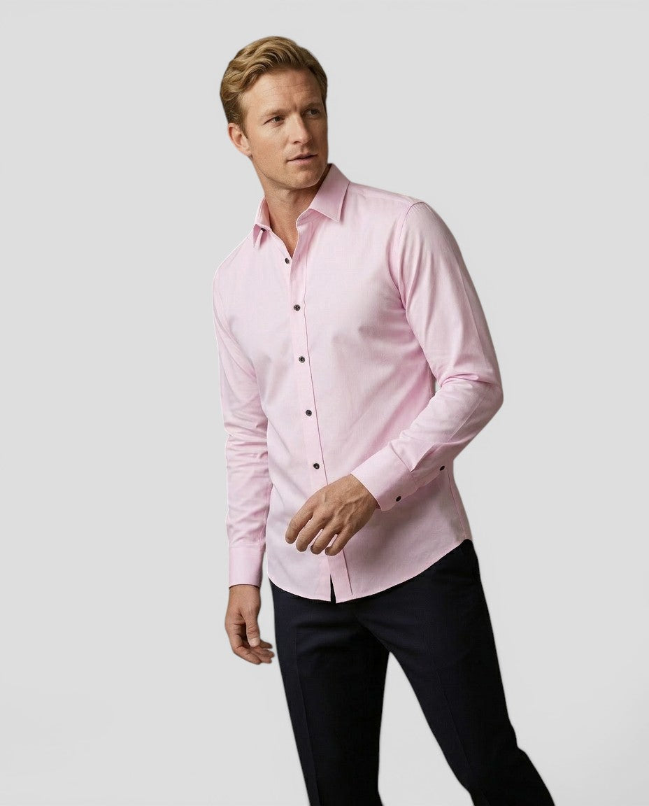 Jensen og Madsen | Herre Stretch Skjorte Komfortabel Slim Pasform