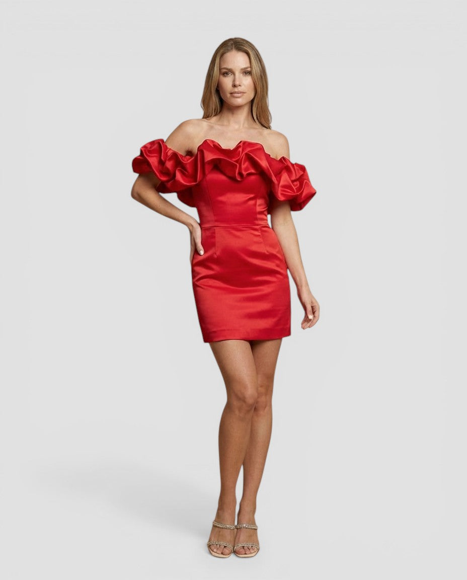 Jensen og Madsen | Dame Off Shoulder Aftenkjole Elegant Pasform Fest Brug