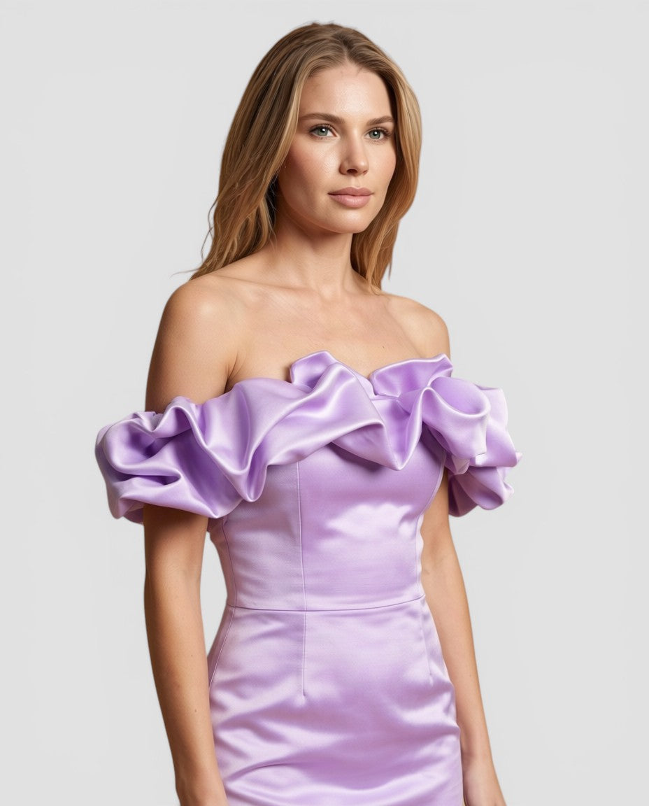 Jensen og Madsen | Dame Off Shoulder Aftenkjole Elegant Pasform Fest Brug