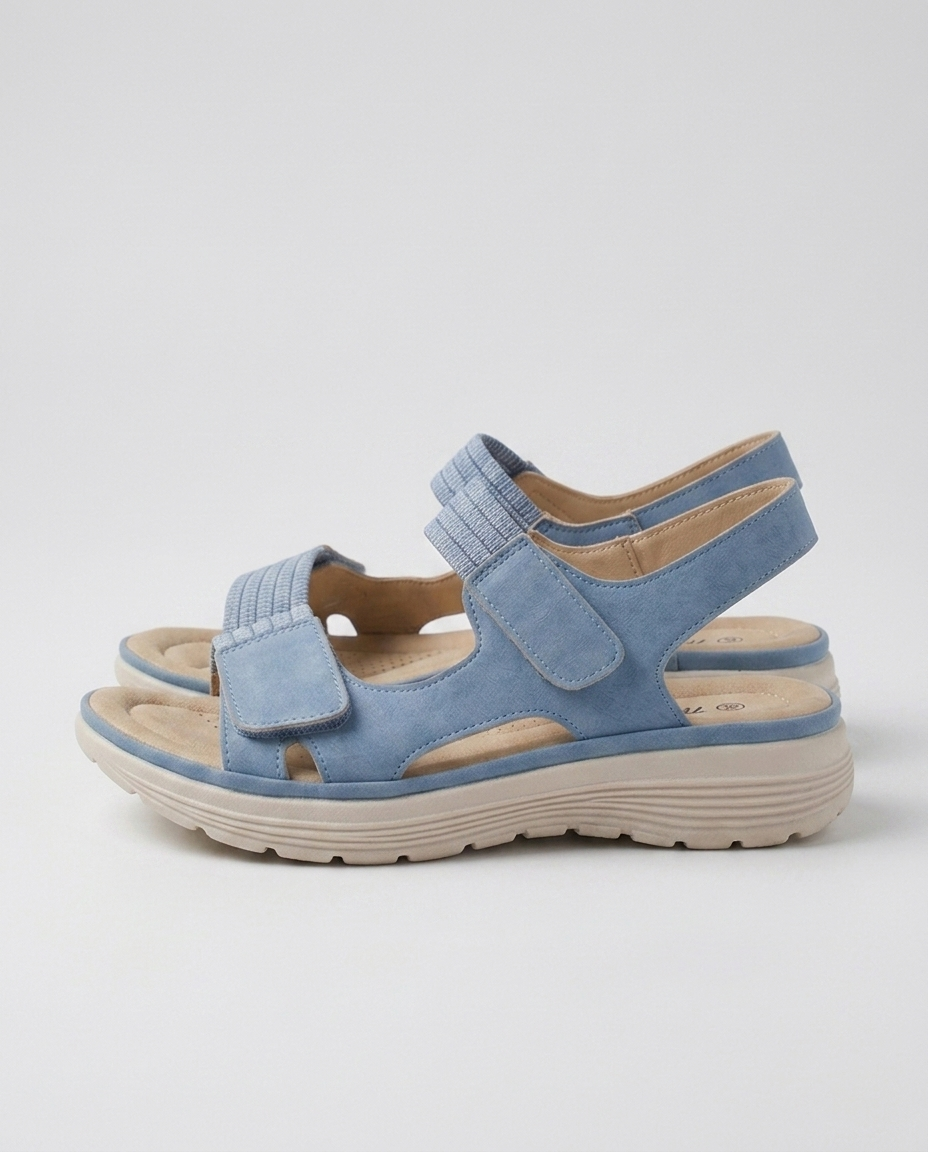 Jensen og Madsen | Dame Blå Sandaler Justerbare Remme Let og Komfortabel