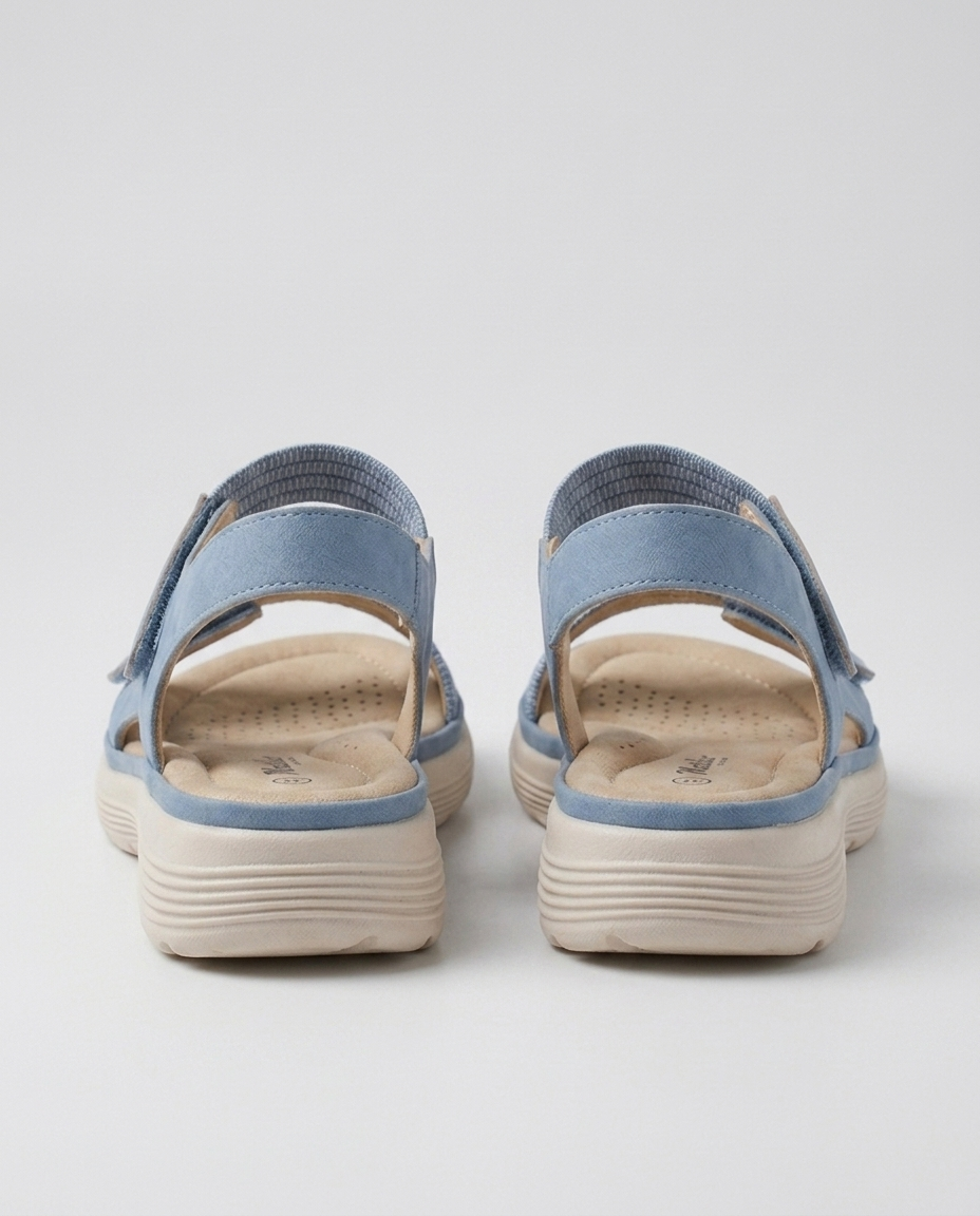 Jensen og Madsen | Dame Blå Sandaler Justerbare Remme Let og Komfortabel