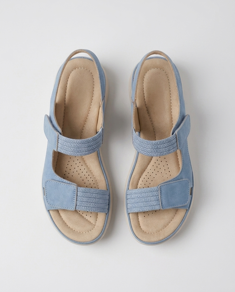 Jensen og Madsen | Dame Blå Sandaler Justerbare Remme Let og Komfortabel