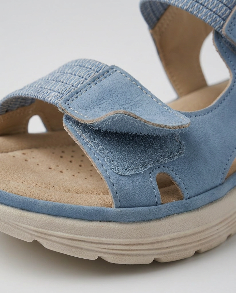 Jensen og Madsen | Dame Blå Sandaler Justerbare Remme Let og Komfortabel