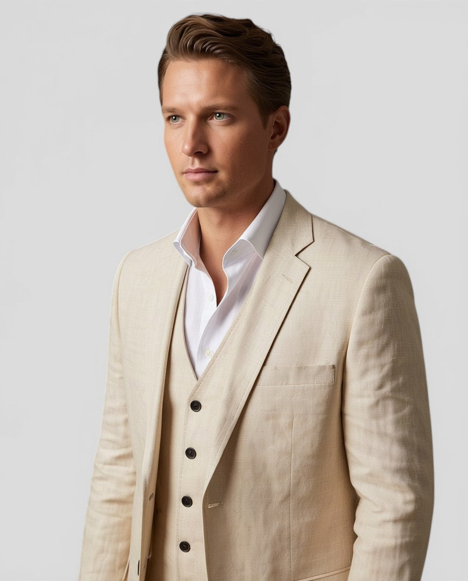 Jensen og Madsen | Herre 3-Delt Jakkesæt Bryllup Elegant Sommer