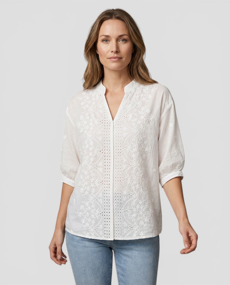 Jensen og Madsen | Elegant Bluse Dame med Figurvenlig Pasform