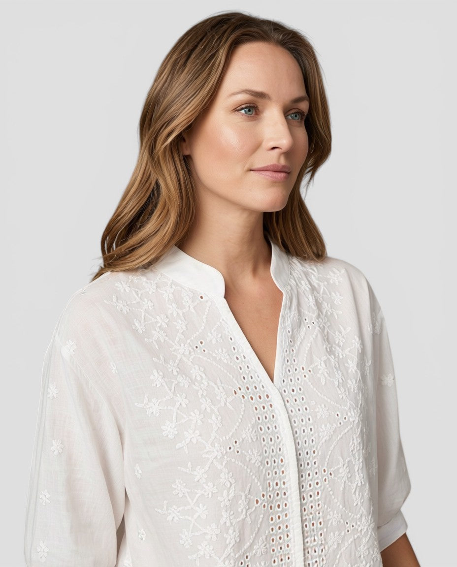 Jensen og Madsen | Elegant Bluse Dame med Figurvenlig Pasform