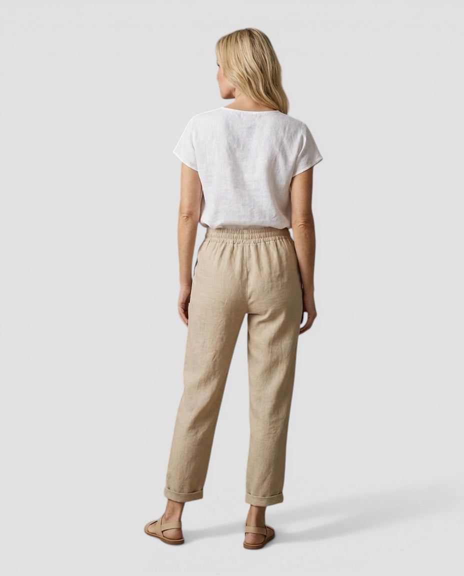 Jensen og Madsen | Dame Bukser med Elastisk Talje Afslappet Pasform