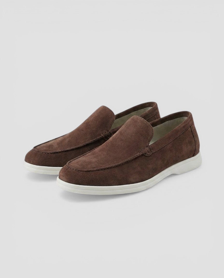 Jensen og Madsen | Suede Loafers Herre Uden Snørebånd Klassisk Stil