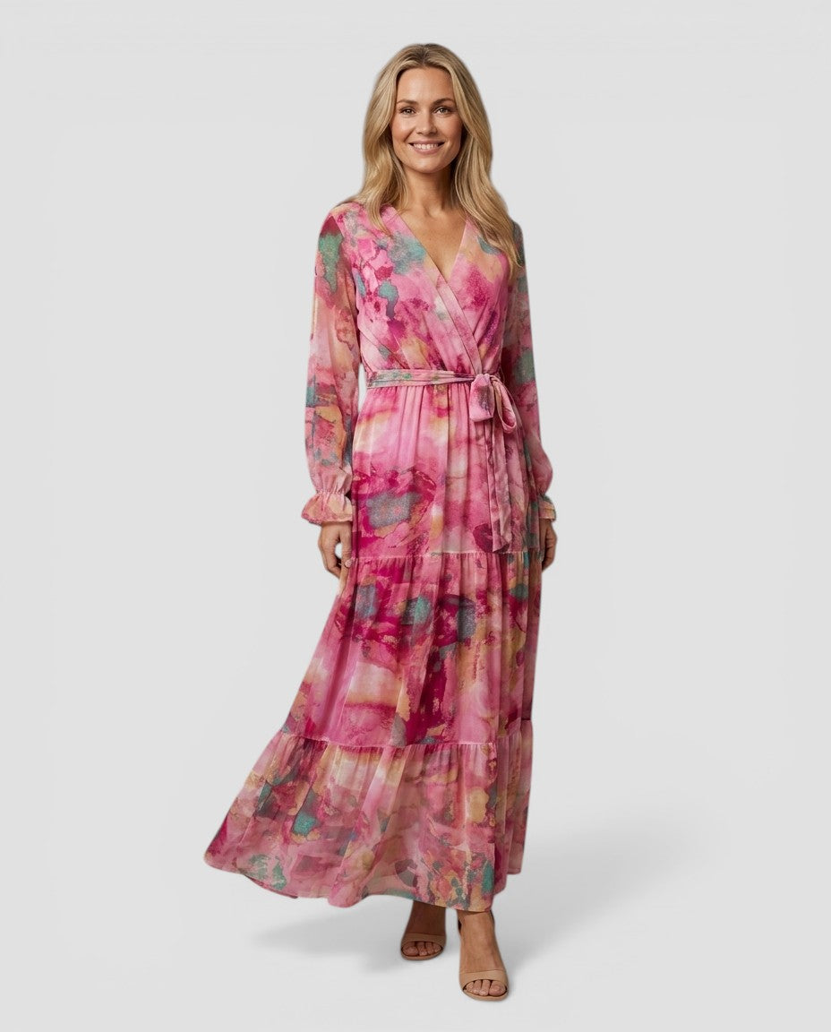 Jensen og Madsen | Dame Kjole med Blomsterprint til Bryllup og Fest