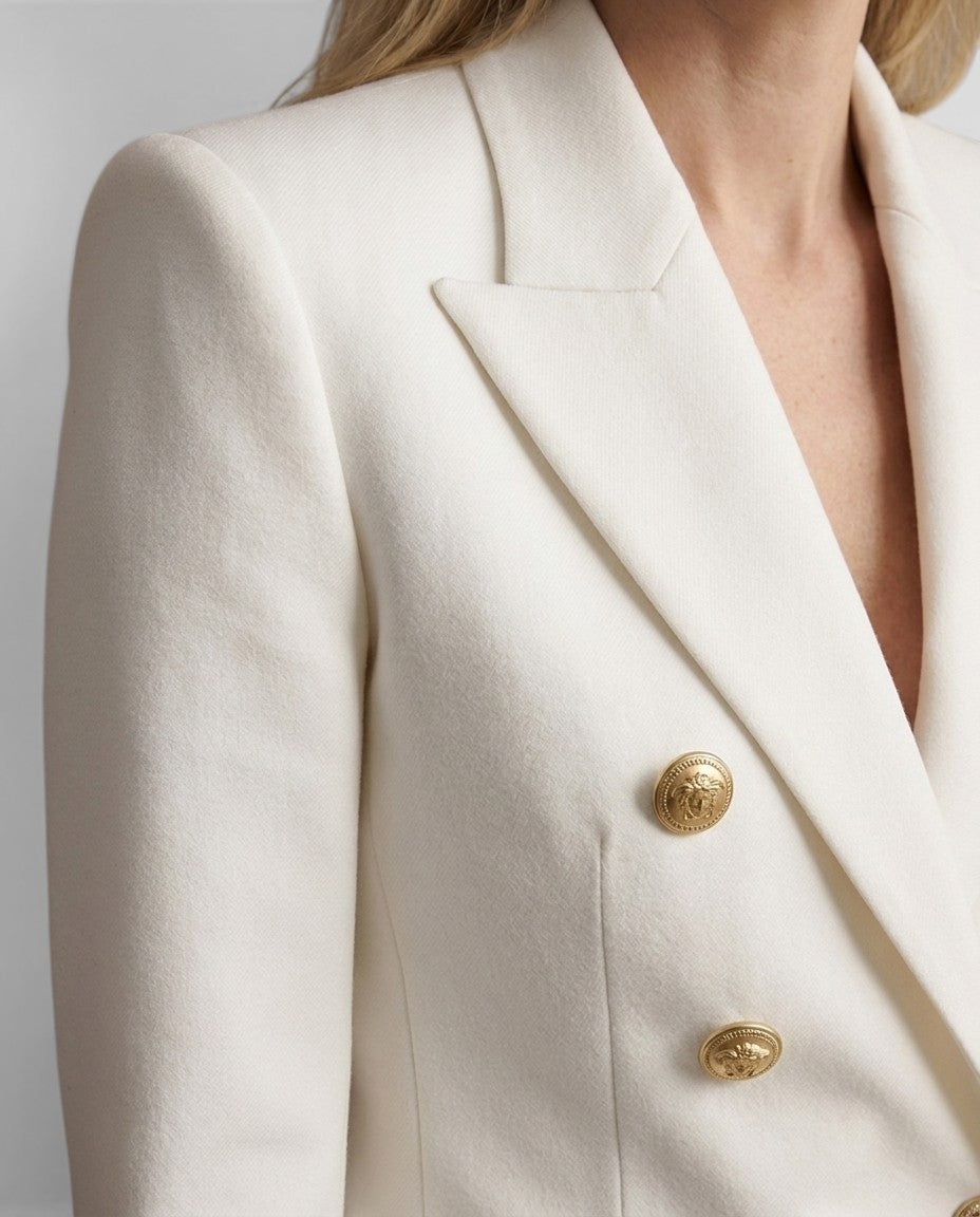 Jensen og Madsen | Dame Blazer Jakke Dobbeltknappet Elegant Pasform