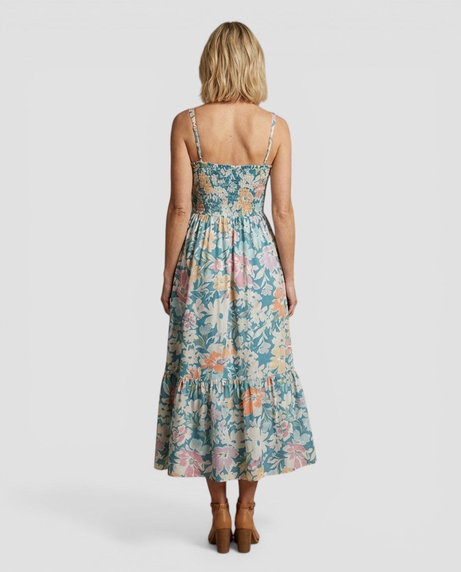 Jensen og Madsen | Dame Maxi Kjole Blomsterprint med Stropper Fest