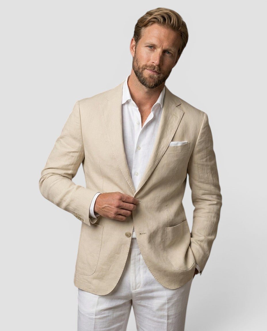 Jensen og Madsen | Herre Blazer med Enknaplukning Sommer Smart