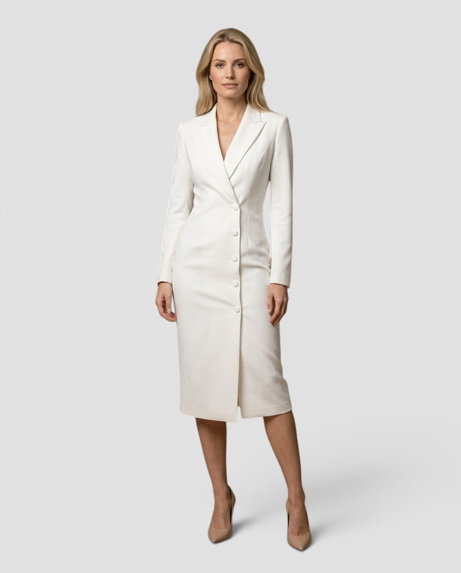 Jensen og Madsen | Dame Gallakjole med Revers Midi Elegant Pasform