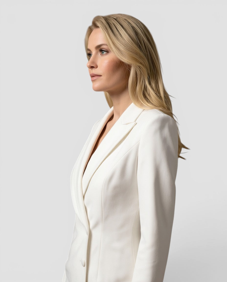Jensen og Madsen | Dame Gallakjole med Revers Midi Elegant Pasform