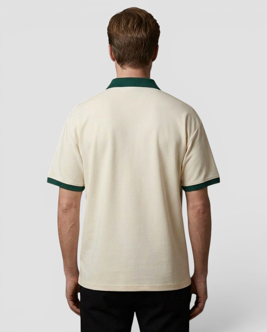 Jensen og Madsen | Herre Polo Shirt Kontrastkrave Korte Ærmer