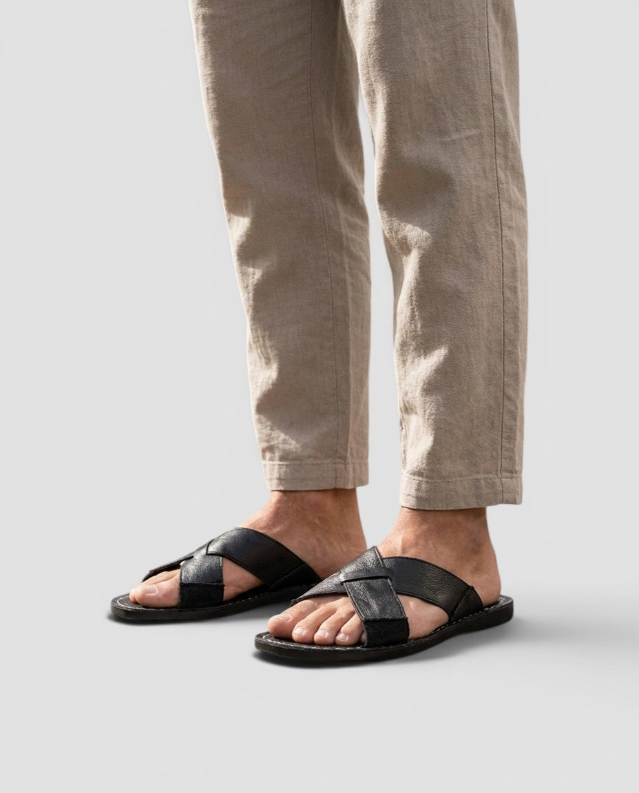 Jensen og Madsen | Herre Sandaler med Krydsrem Uden Snørebånd