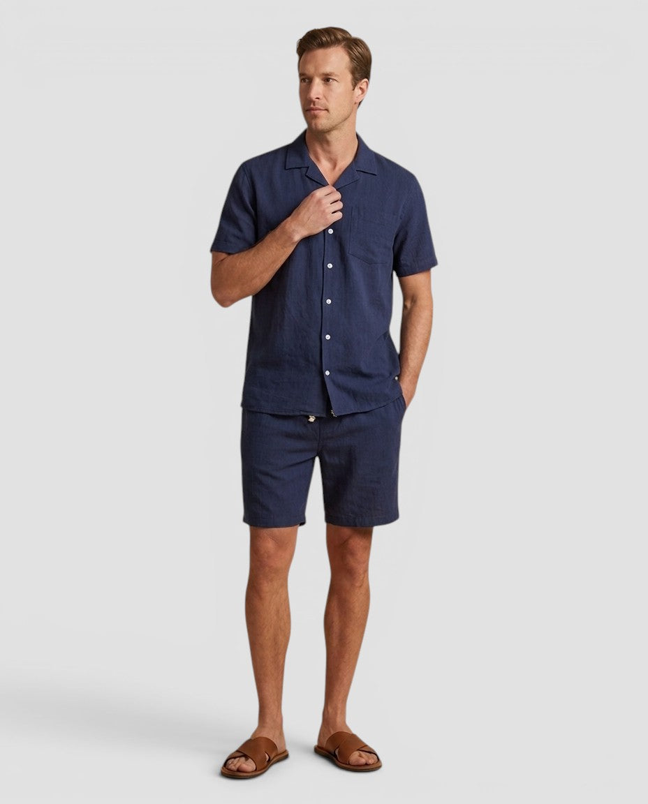 Jensen og Madsen | Herre Sæt Skjorte og Shorts til Sommer Ferie