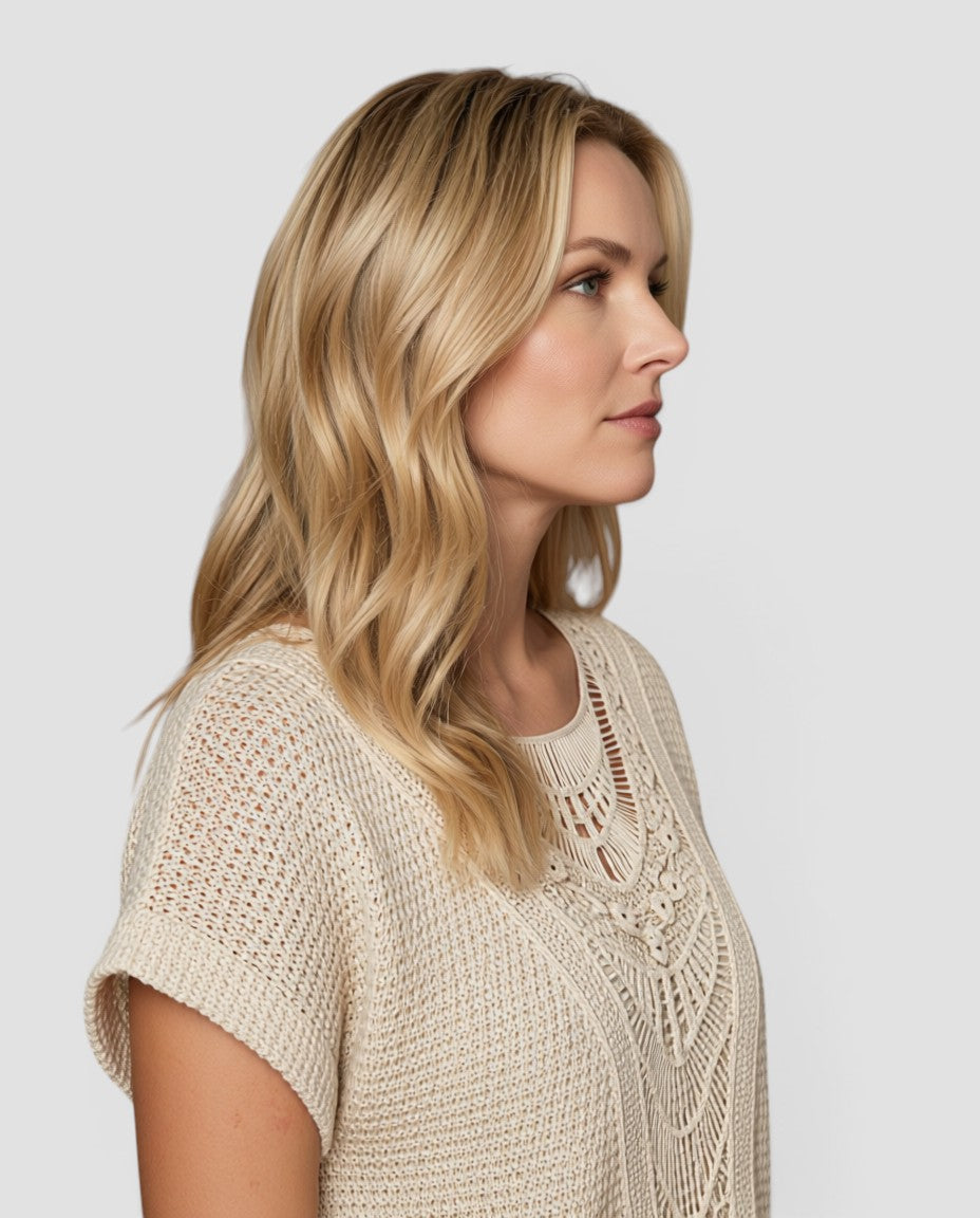 Jensen og Madsen | Dame Bluse Elegant Ibiza Stil Til Fest og Fritid