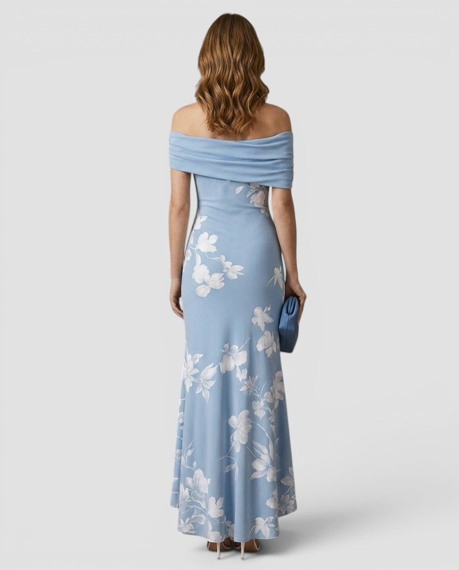 Jensen og Madsen | Dame Midi Kjole med Blomsterdetaljer Fest