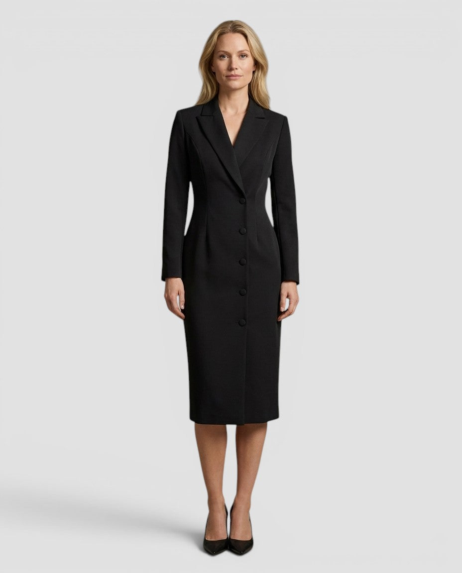 Jensen og Madsen | Dame Gallakjole med Revers Midi Elegant Fest