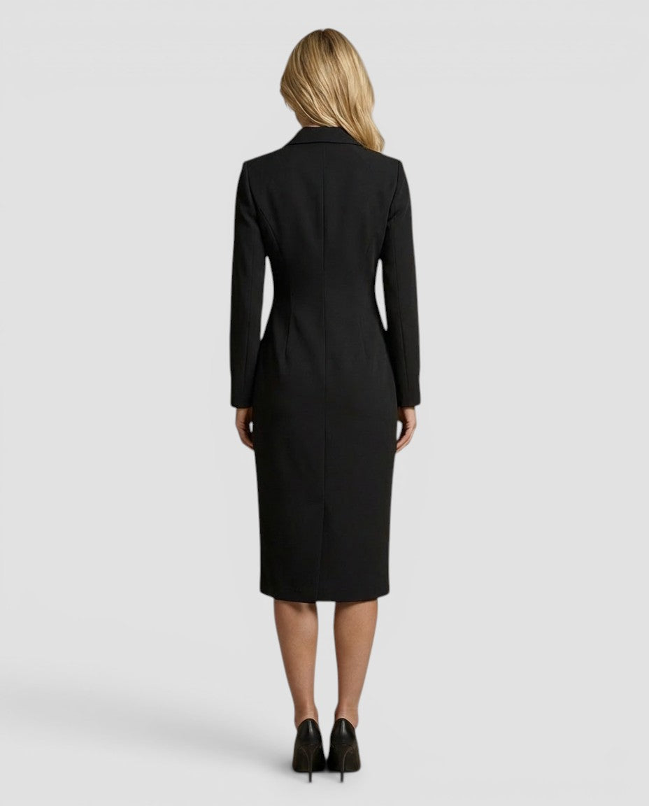 Jensen og Madsen | Dame Gallakjole med Revers Midi Elegant Fest
