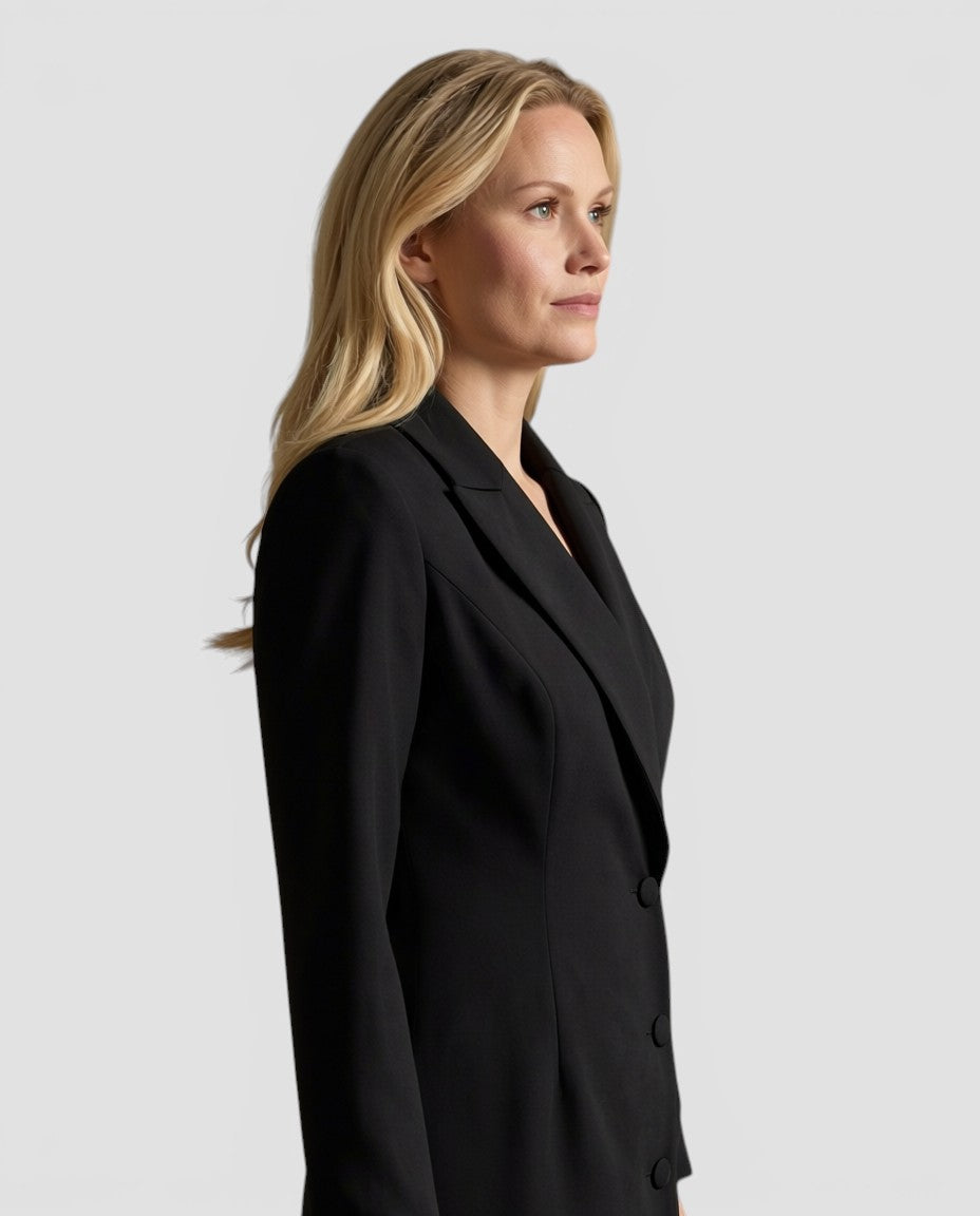 Jensen og Madsen | Dame Gallakjole med Revers Midi Elegant Fest