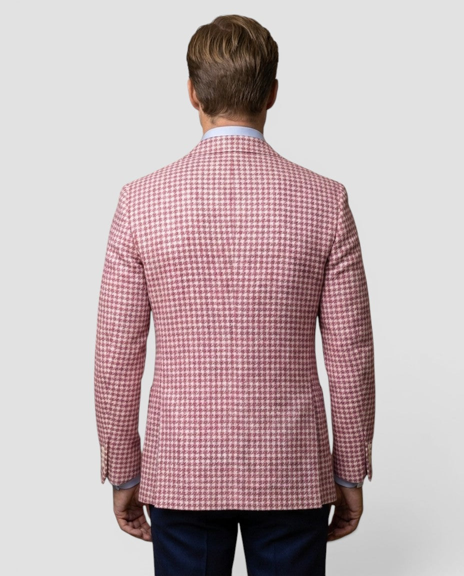 Jensen og Madsen | Herre Blazer Hahnentritt Mønster Tætsiddende