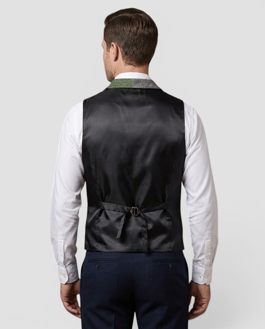 Jensen og Madsen | Herre Patchwork Vest Vintage Stil til Bryllup
