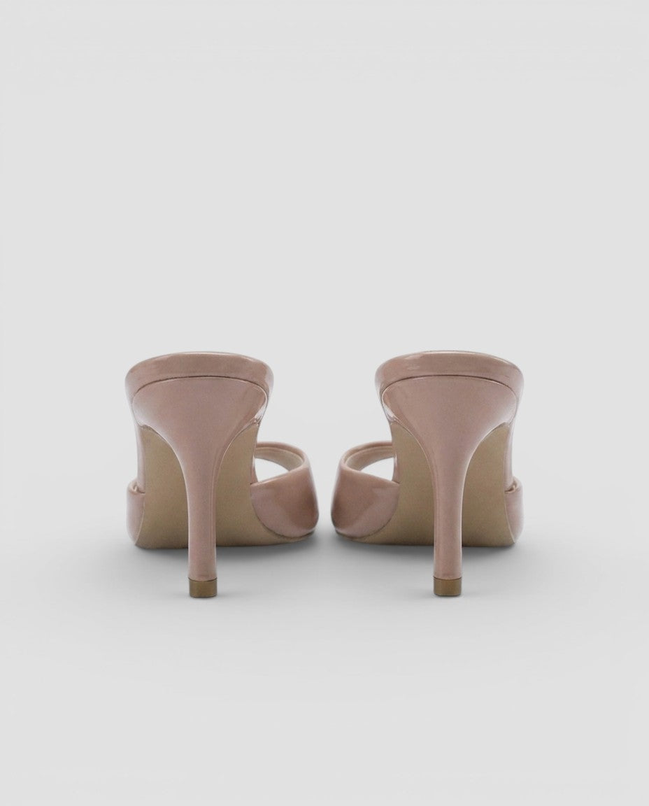 Jensen og Madsen | Dame Kitten Heel Slingback med Sløjfe og Spids Tå