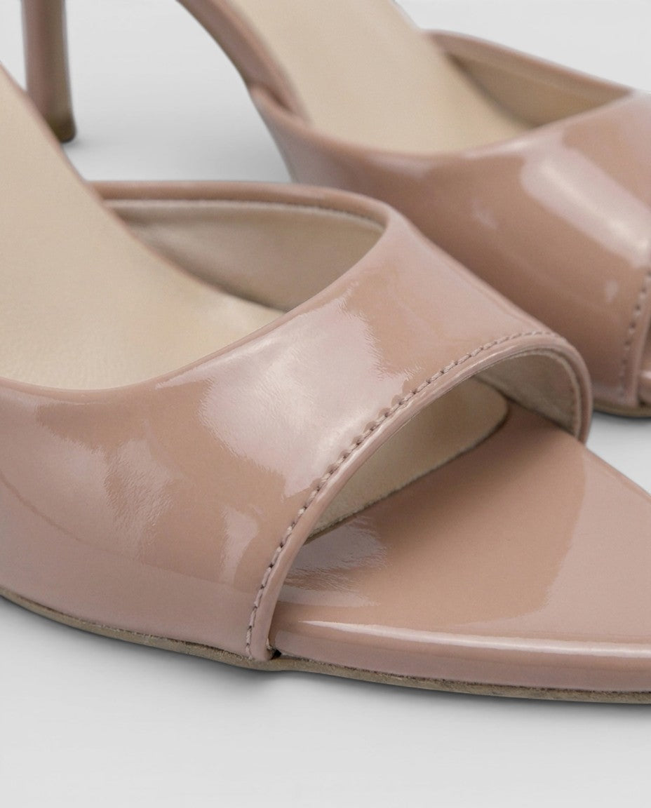 Jensen og Madsen | Dame Kitten Heel Slingback med Sløjfe og Spids Tå