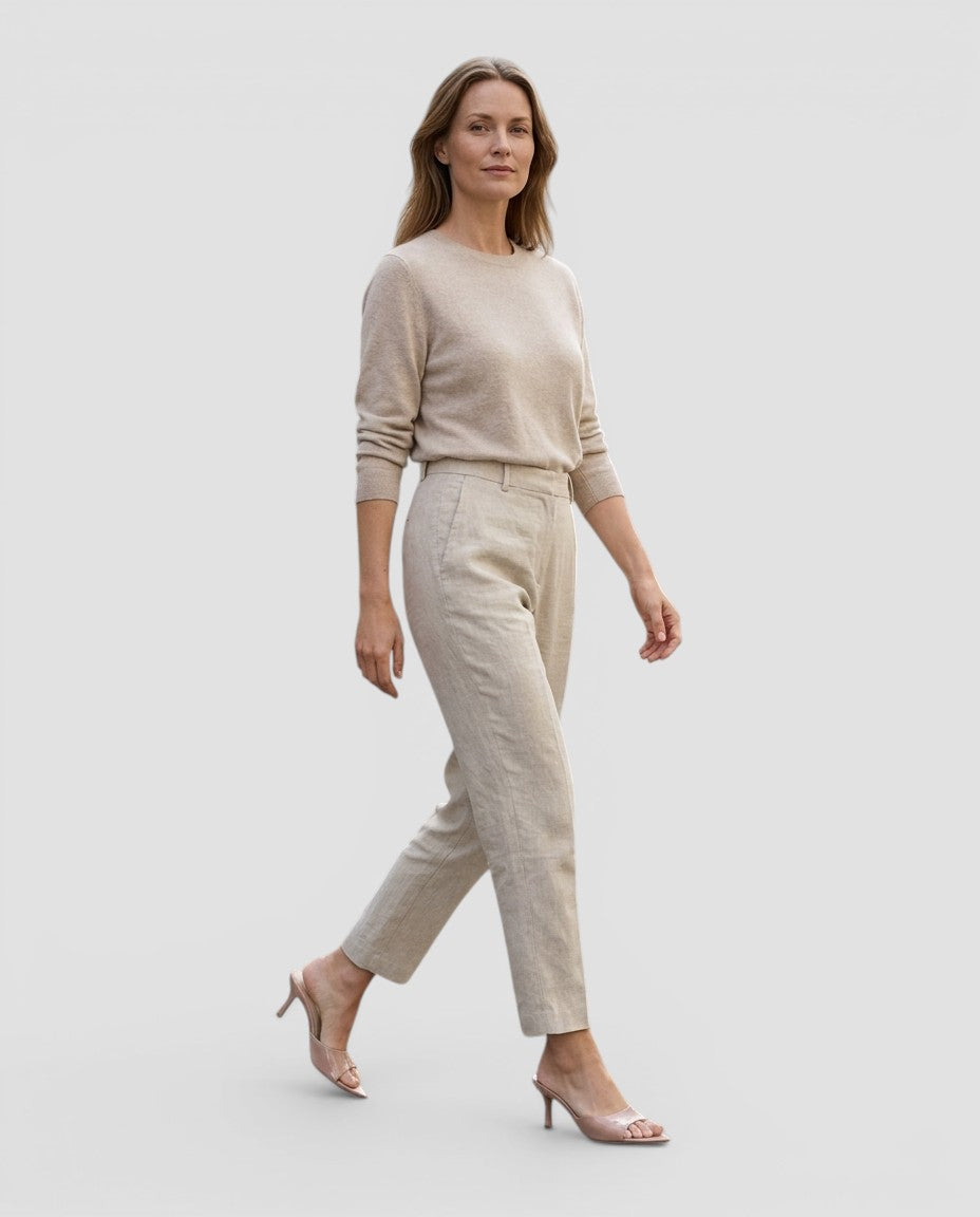 Jensen og Madsen | Dame Kitten Heel Slingback med Sløjfe og Spids Tå