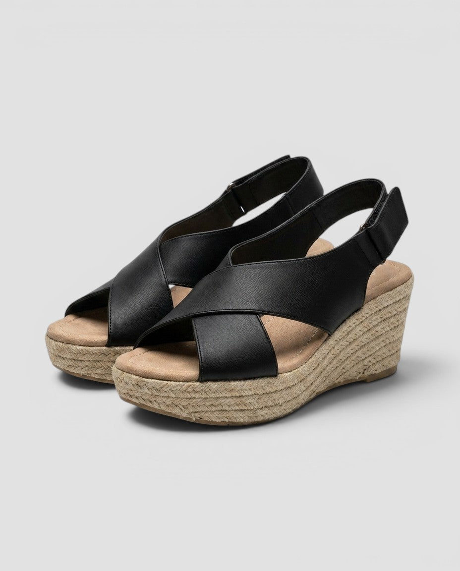 Jensen og Madsen | Dame Sandaler med Platform Peep Toe Romersk Stil