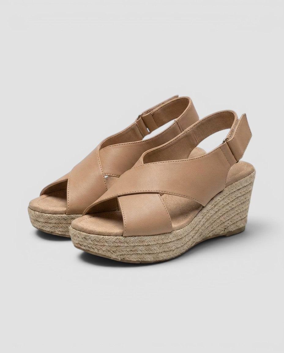 Jensen og Madsen | Dame Sandaler med Platform Peep Toe Romersk Stil