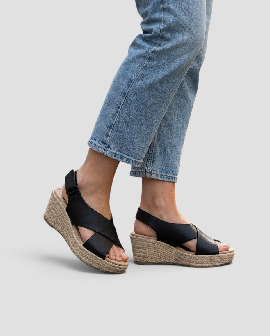 Jensen og Madsen | Dame Sandaler med Platform Peep Toe Romersk Stil