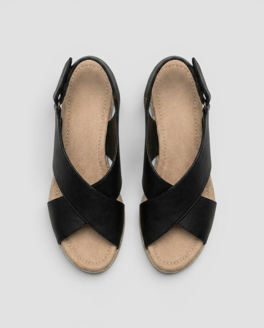 Jensen og Madsen | Dame Sandaler med Platform Peep Toe Romersk Stil